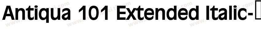 Antiqua 101 Extended Italic字体转换
